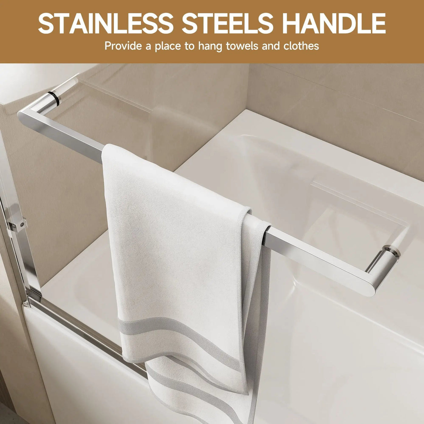 Aluminum Frame Double Double Soft Close Shower Door, Tempered Glass And Dual Stainless Steel Handles by HouseOfZazla