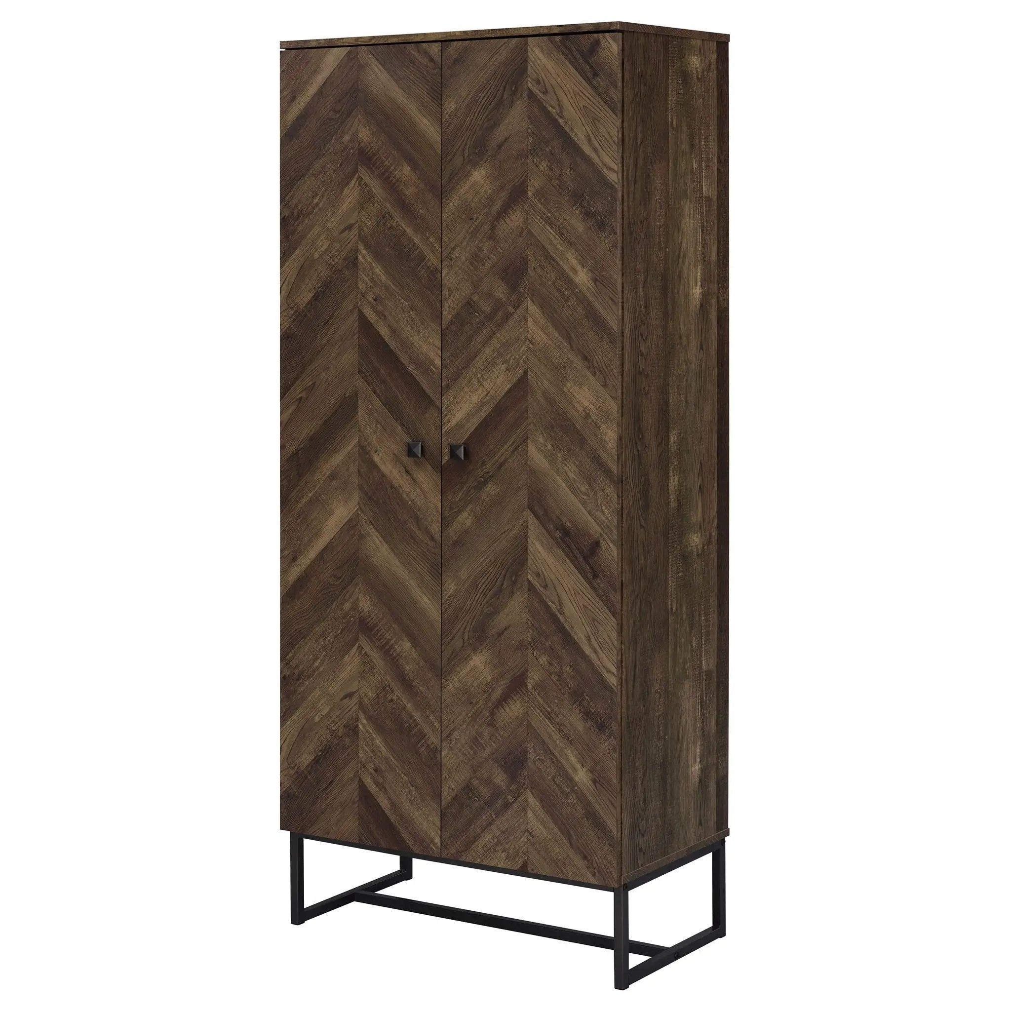 Gunderson - 8 Shelf Accent Cabinet - Oak by HouseOfZazla