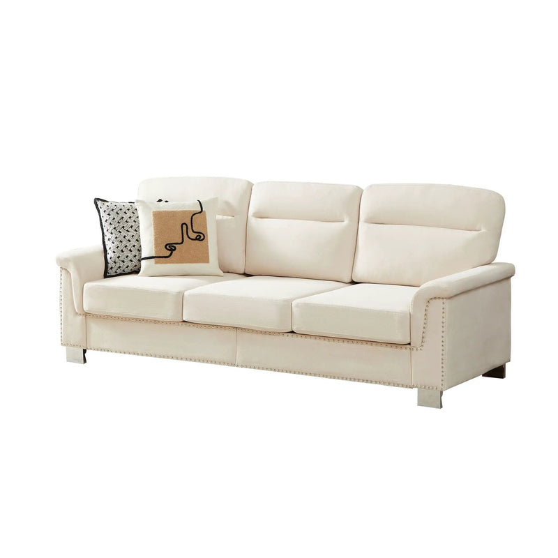 3 Seater Elegant Stationary Sofa by HouseOfZazla
