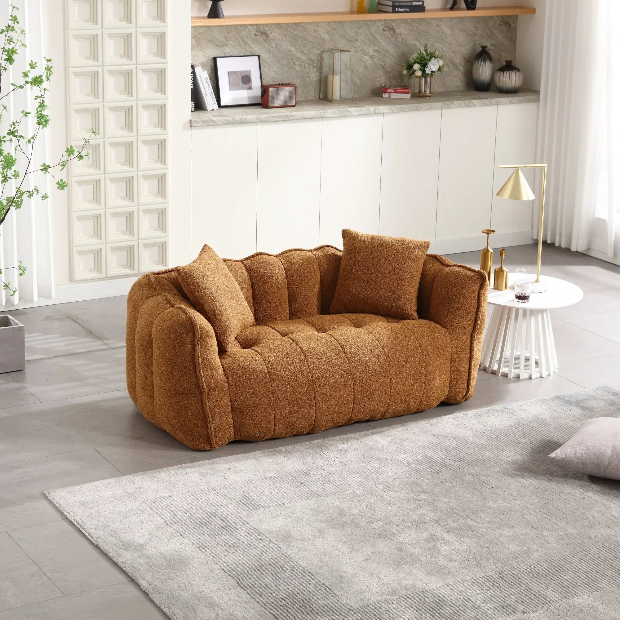 Cozy Beanbag Chair with High Resilience Foam Core by BLAKHOM