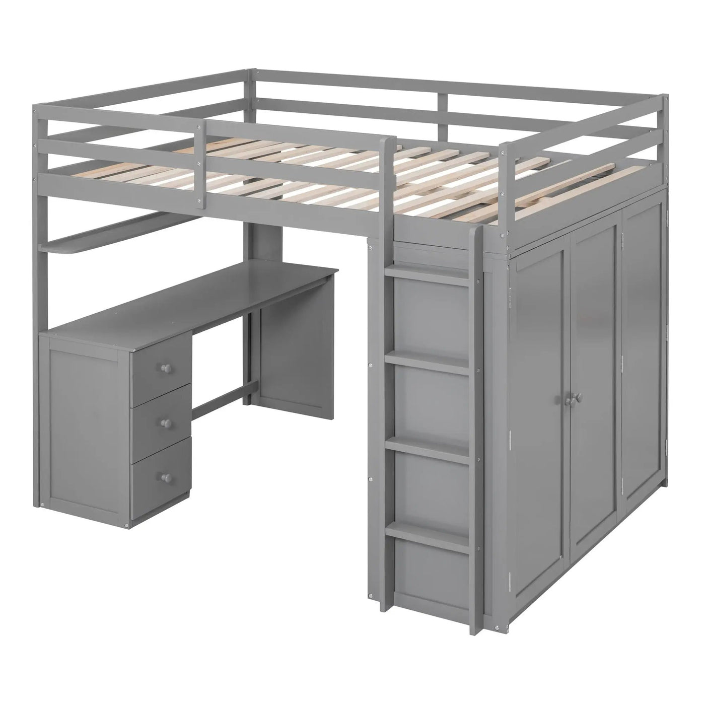 Loft Bed With Drawers, Desk, And Wardrobe by Unique Piece Furniture