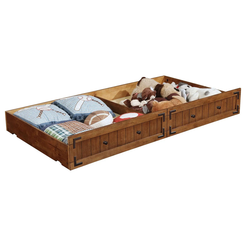 Oakdale Wood Twin Daybed with Trundle Rustic Honey by Unique Piece Furniture