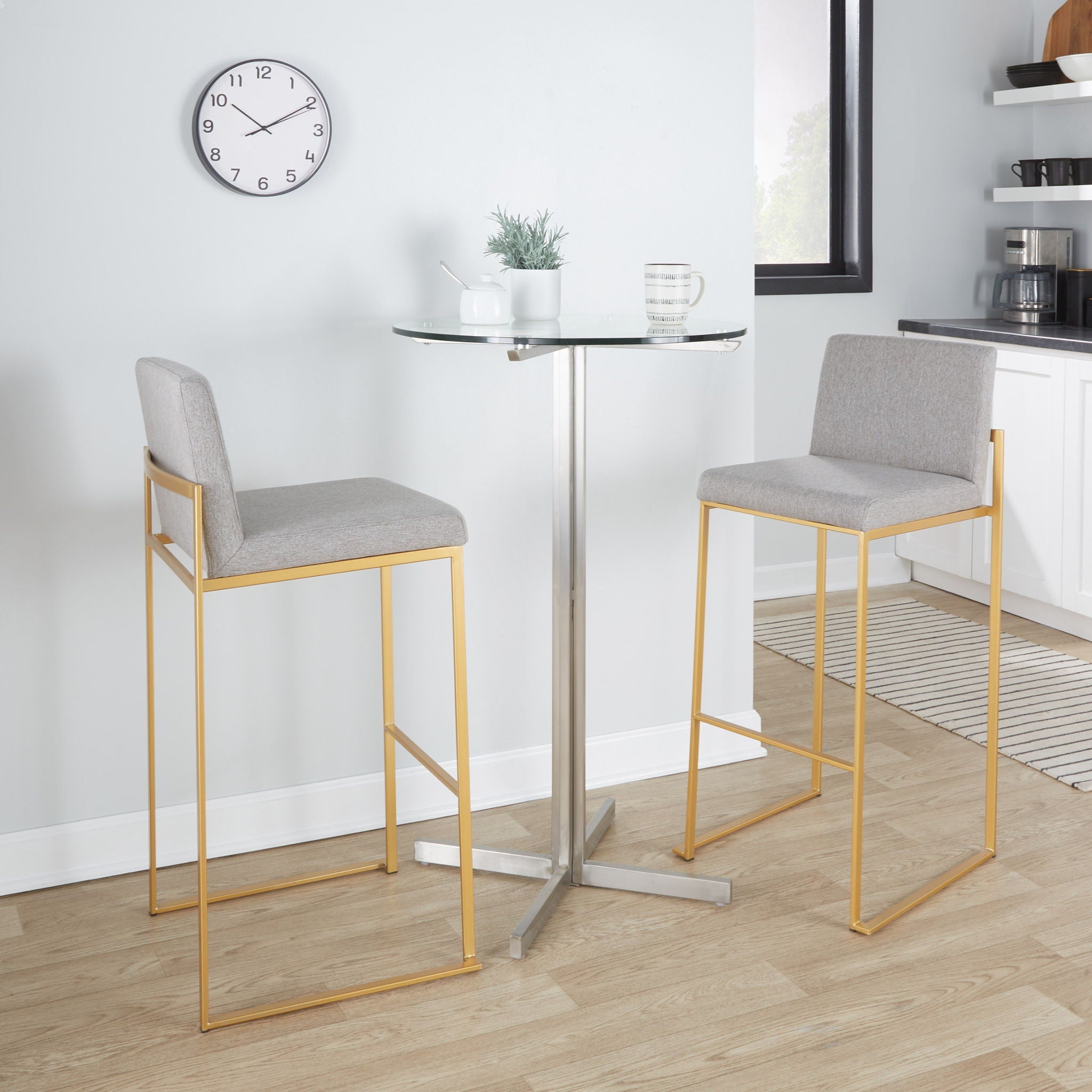 Fuji - Contemporary Design High Back Barstool by Unique Piece Furniture