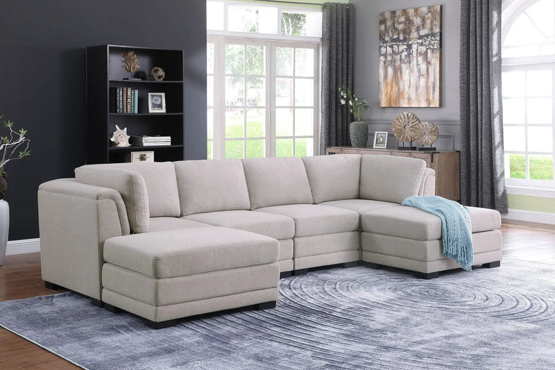 Kristin - Fabric Reversible Sectional Sofa by Unique Piece Furniture