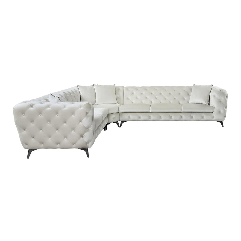 Atronia - Sectional Sofa With 4 Pillows - Beige by Unique Piece Furniture
