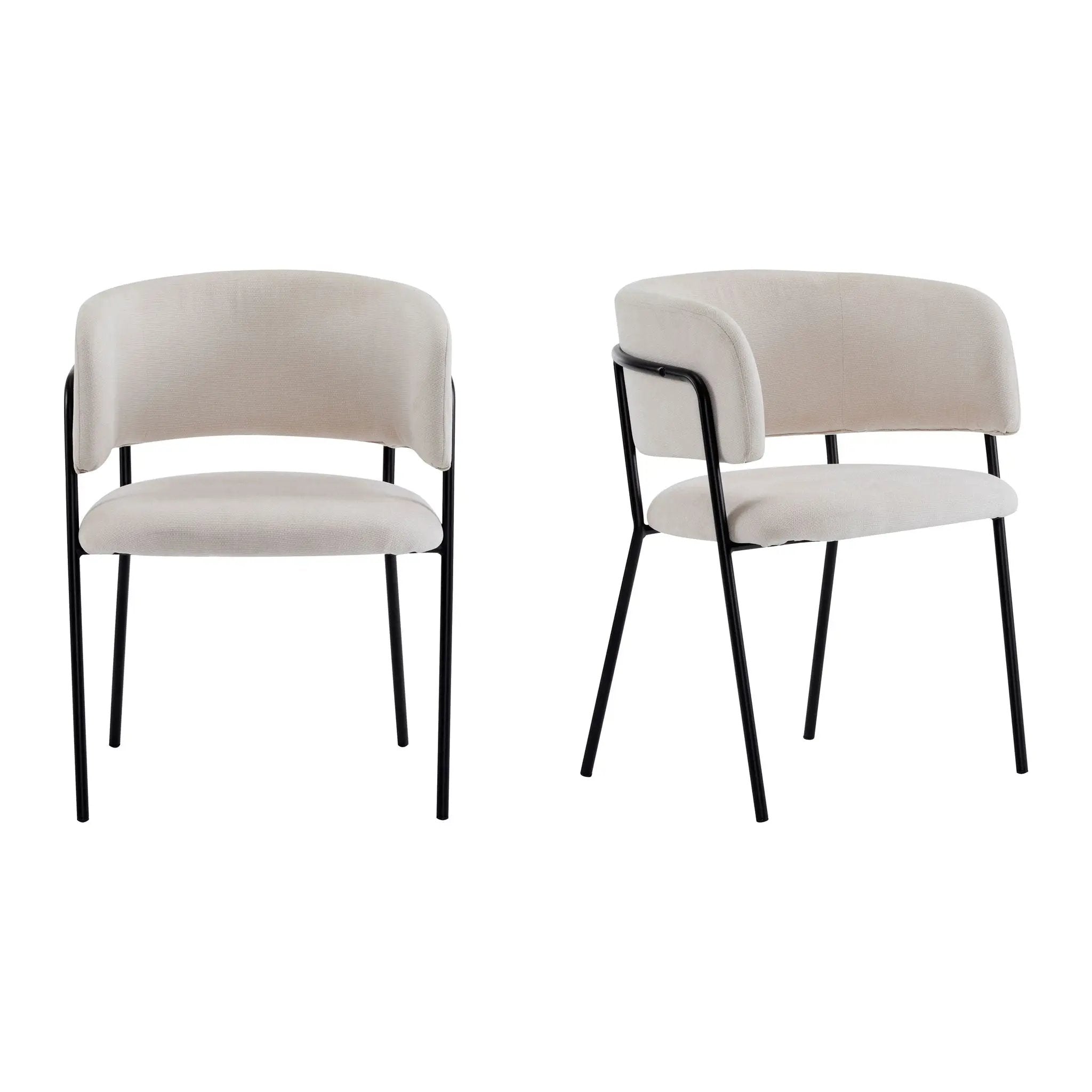 Modern Upholstered Arm Dining Chair Set by HouseOfZazla