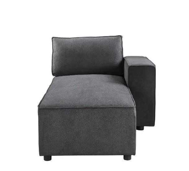 Silvester - Modular Chaise With 2 Pillows - Gray Fabric by Unique Piece Furniture