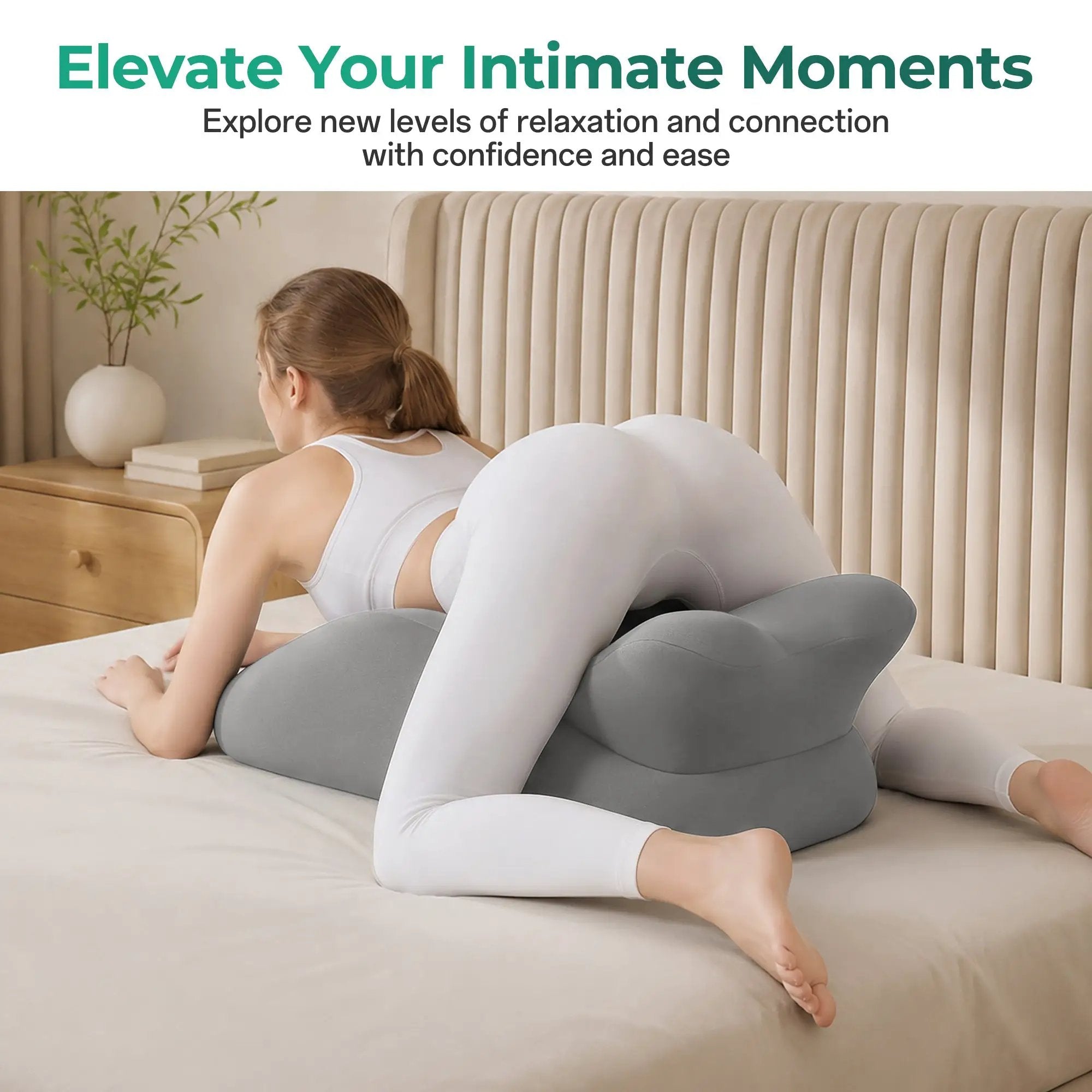 27° Ergonomic Memory Foam Support Pillow for Couples by HouseOfZazla