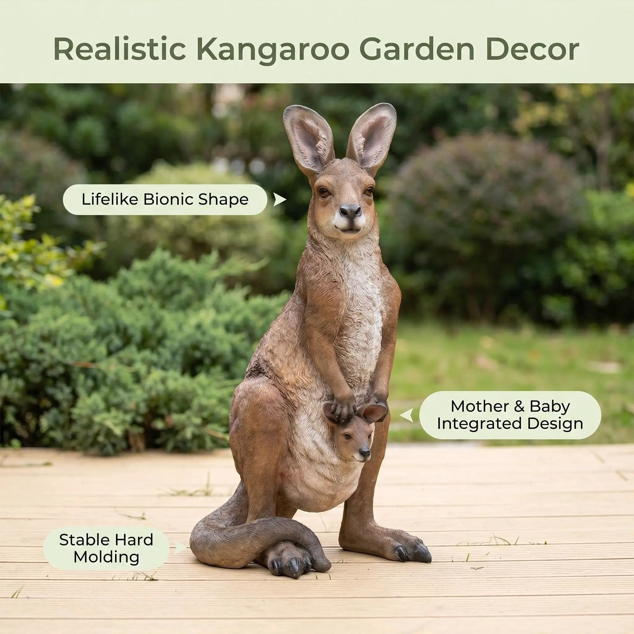 22" Mother Kangaroo with Joey Statue by HouseOfZazla