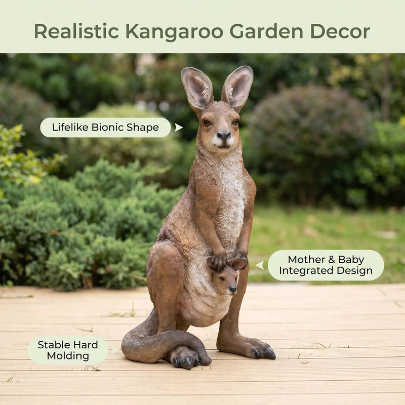 22" Mother Kangaroo with Joey Statue by HouseOfZazla