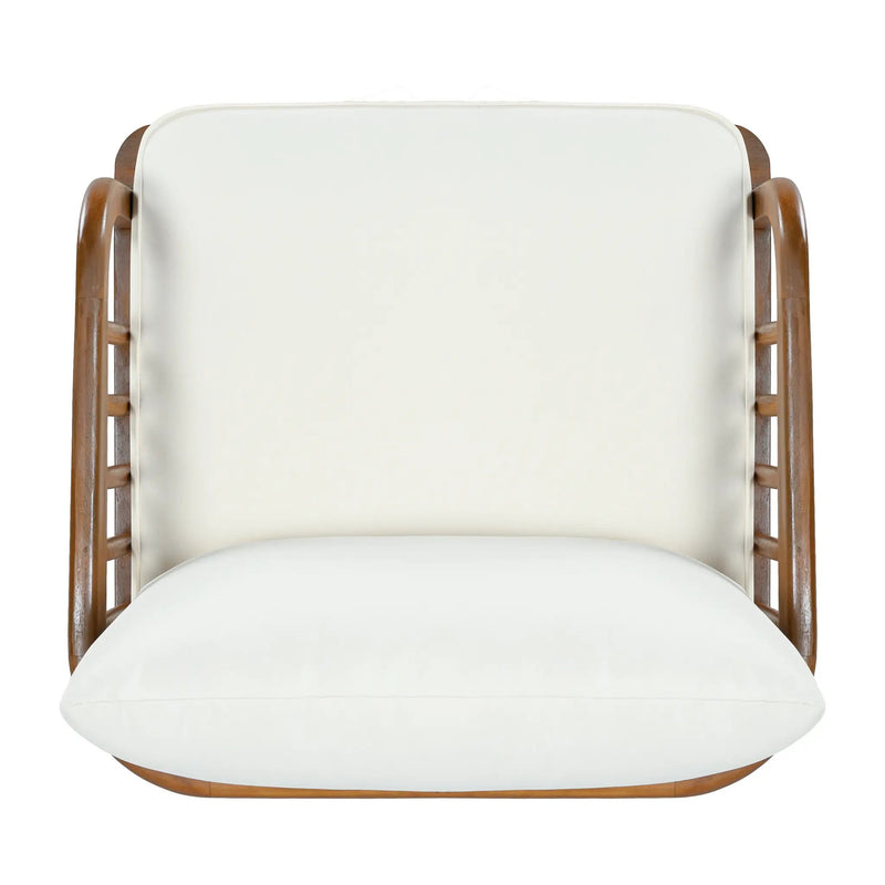 Acacia Wood Outdoor Patio Chair with Vertical Slatted Arms by HouseOfZazla