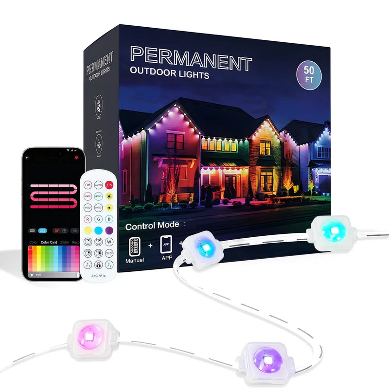 50ft Outdoor RGB LED String Lights by HouseOfZazla