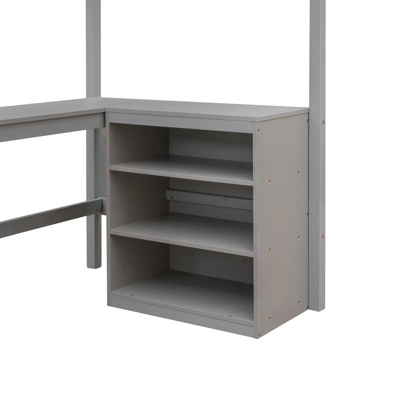 Loft Bed With Shelves With Desk