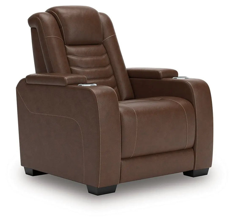 High Impact - Power Recliner / Adj Headrest - Tobacco by Unique Piece Furniture