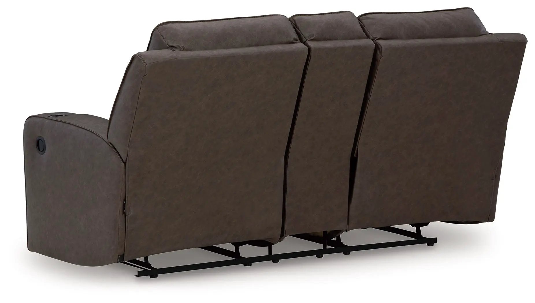 Lavenhorne - Dbl Rec Loveseat W/Console - Granite by Unique Piece Furniture