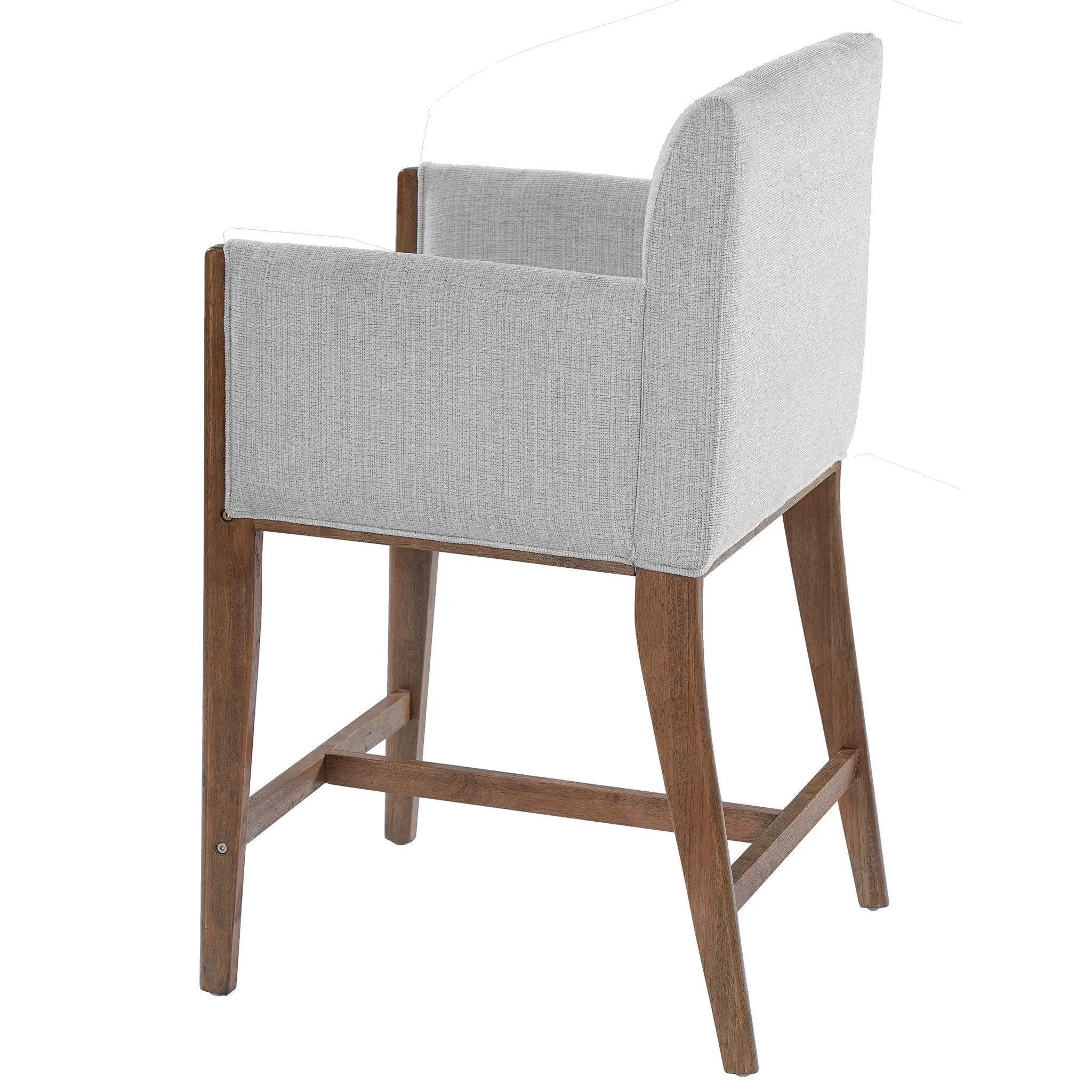 24'' Seat Height Upholstered Counter Stools with Arms for Kitchen Island/Dining Room, Set of 2 by HouseOfZazla