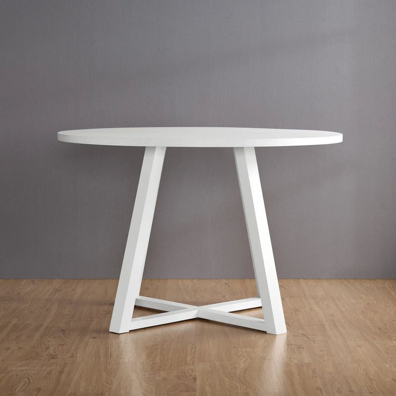 Edo - 5 Piece Dining Set, Trestle Dining Table With 4 Windsor Chairs - White by Unique Piece Furniture