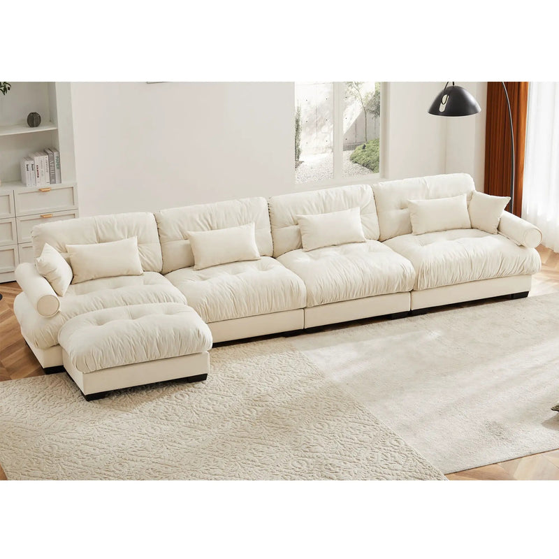 Super Comfort Oversized Modular Sectional Sofa With Movable Ottoman by HouseOfZazla