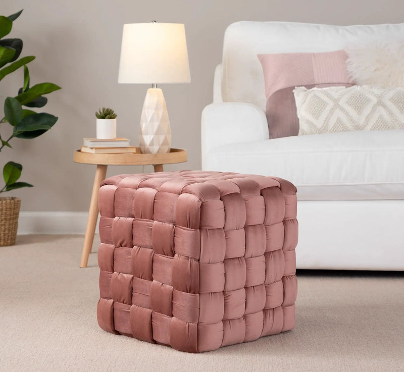Square Braided Ottoman - by Unique Piece Furniture