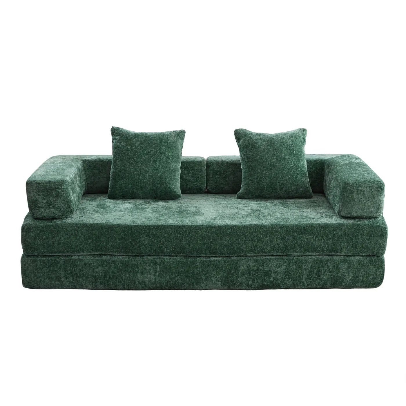 Convertible Floor Sofa Bed With Pillow Back Support Armrest by Unique Piece Furniture