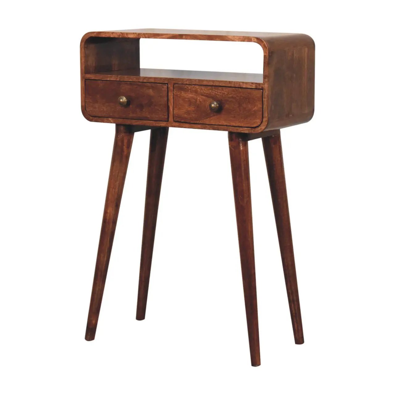 Solid Wood Curved Console Table by Unique Piece Furniture