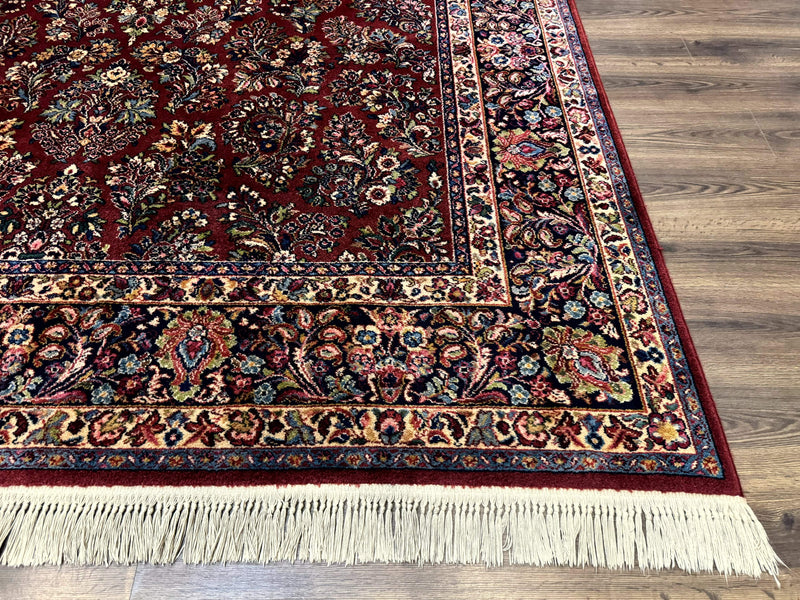 8.8 x 10.6 Karastan Red Sarouk Rug #785, Wool Pile Original 700 Series by Jewel Rugs