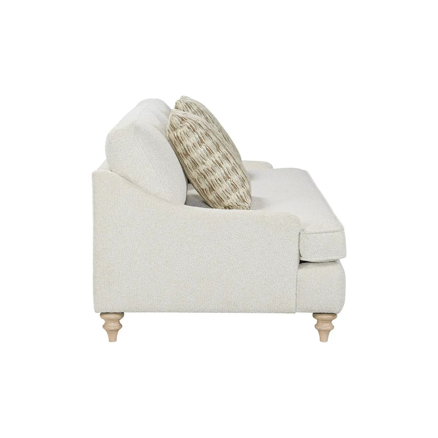 Sofa Single Reverable Cushion With 2 Pillows - Off White by Unique Piece Furniture
