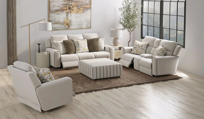 Micah - Power Headrest Power Deep Seat Lay Flat Recliner - Oatmeal by Unique Piece Furniture