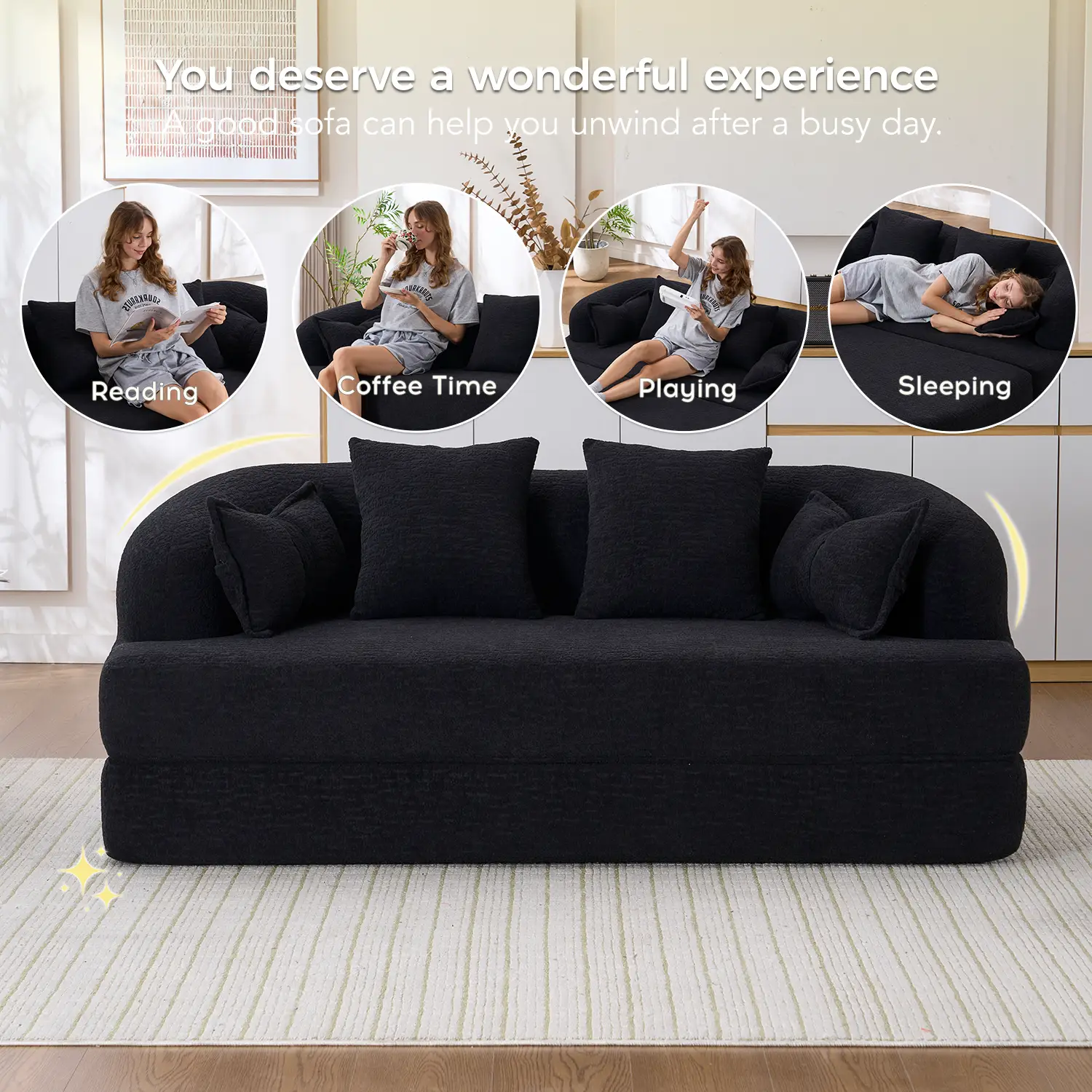 2-in-1 Foldable Sofa Bed by HouseOfZazla