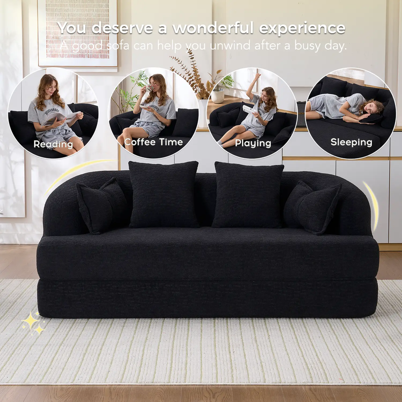 2-in-1 Foldable Sofa Bed by HouseOfZazla