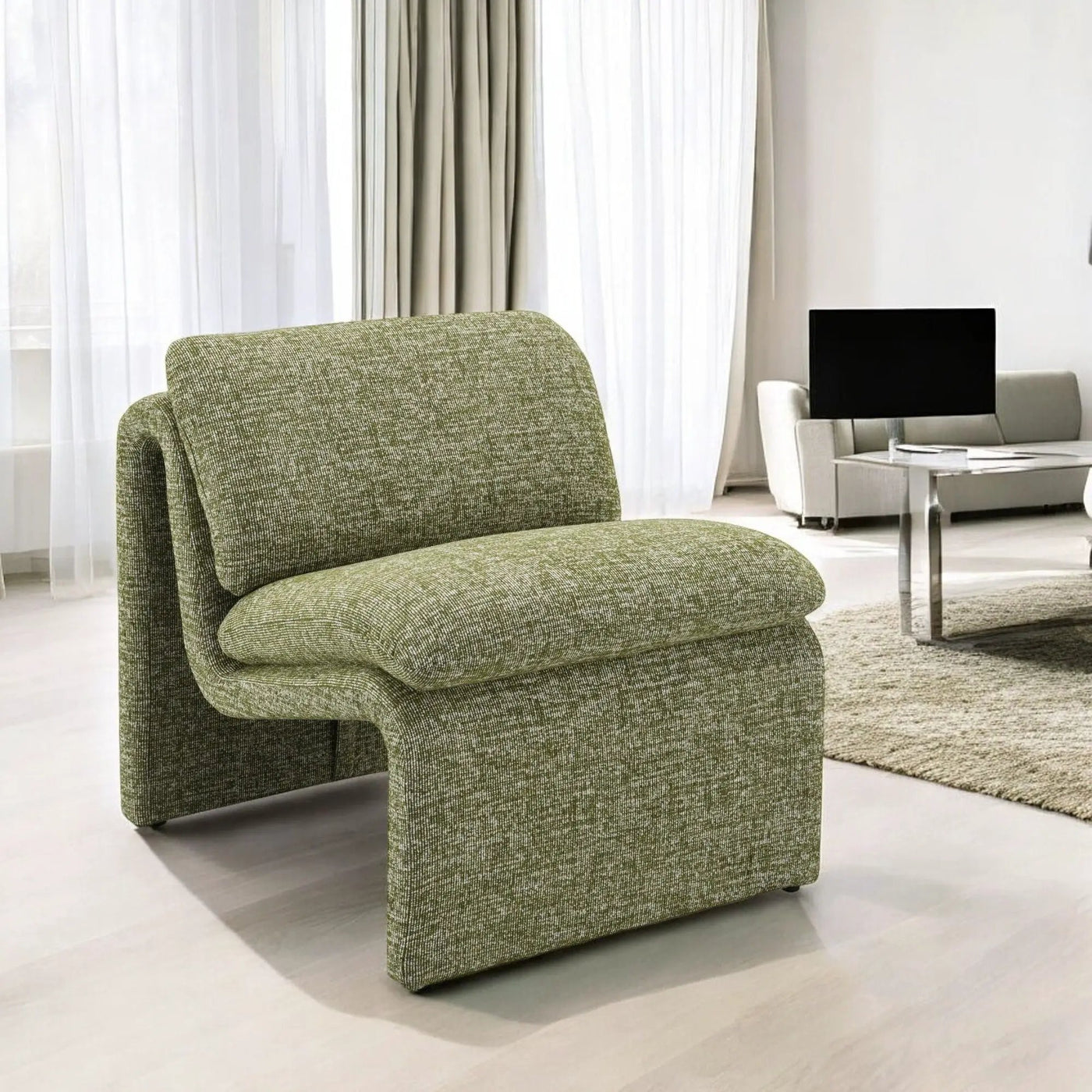 Jaeda - Innovative Elegance Accent Chair In Curved Shape by Unique Piece Furniture