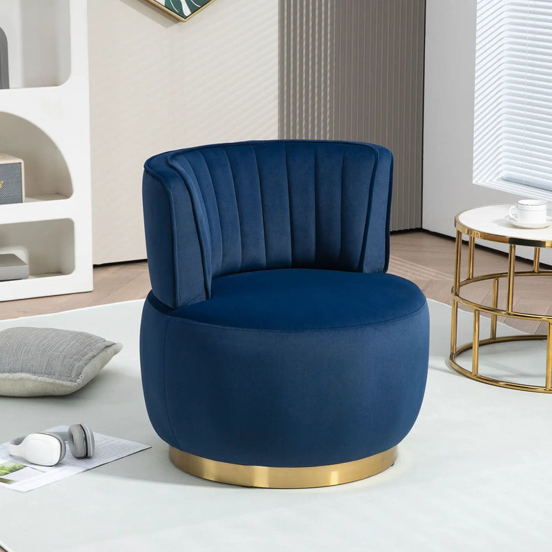 360 Degree Swivel Cuddle Barrel Accent Sofa Chair by Unique Piece Furniture