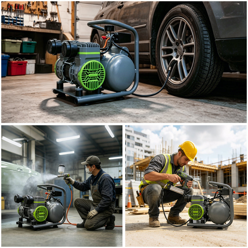 Oil Free Air Compressor with Quiet Low Noise and Portable Design by HouseOfZazla