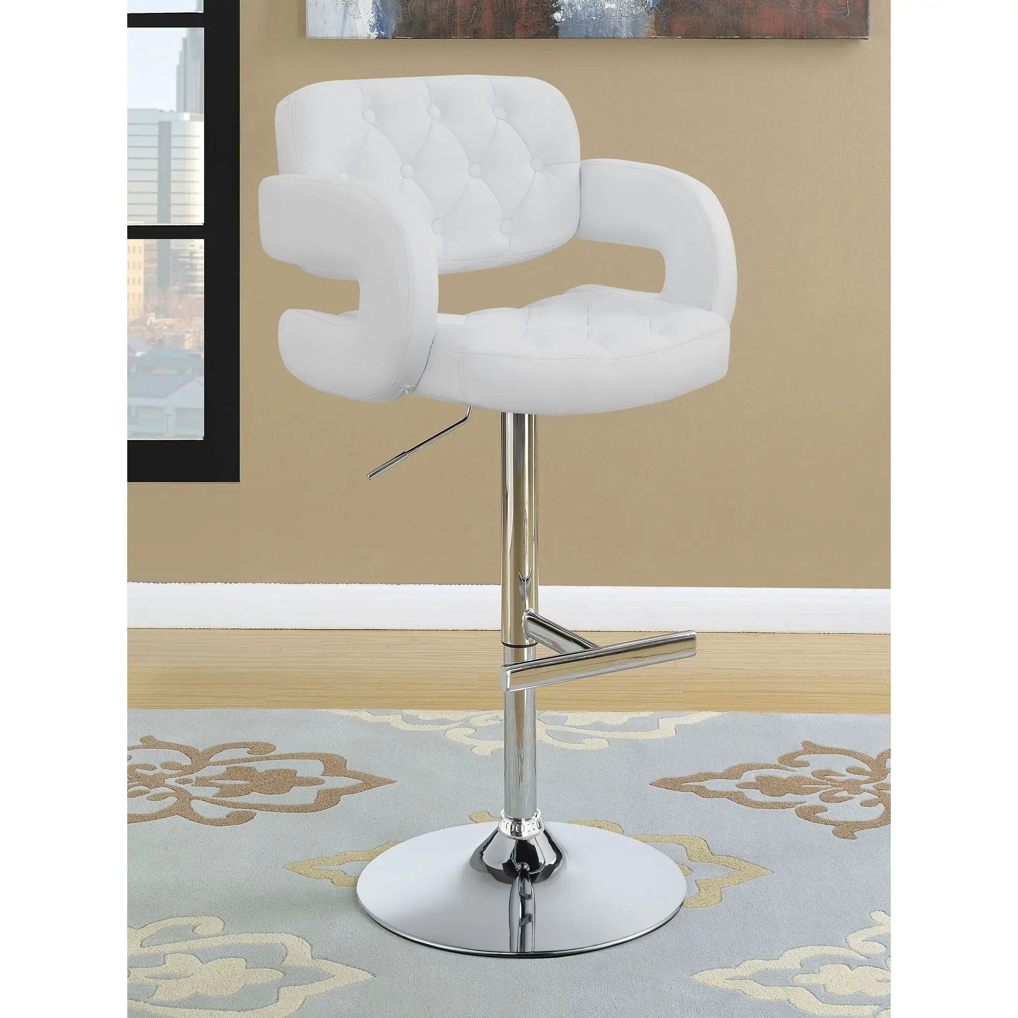 Adjustable Bar Stool With Upholstery by HouseOfZazla