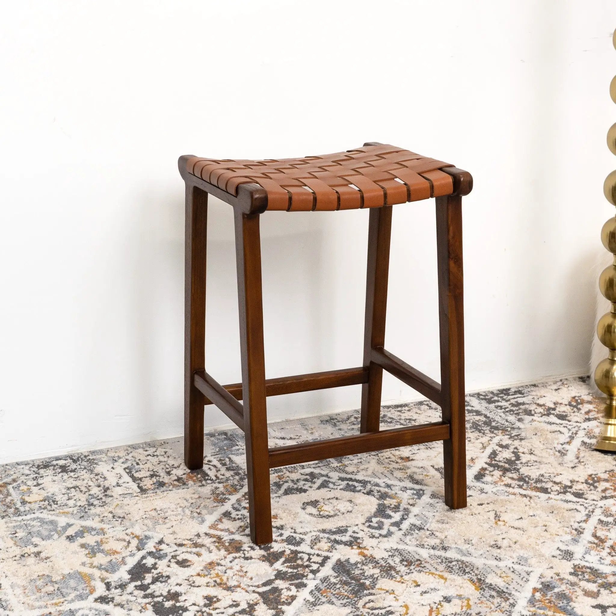 James - Mid-Century Modern Genuine Counter Stool by HouseOfZazla