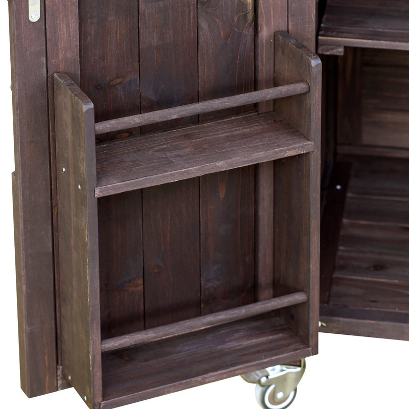 K&K Outdoor Kitchen Island, Rolling Bar Cart & Storage Cabinet by HouseOfZazla