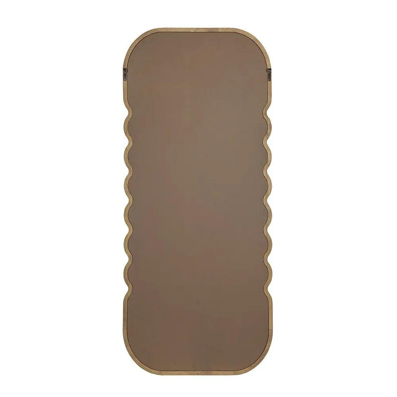 Oversized Wooden Floor Mirror With Unique Frame - Brown by HouseOfZazla