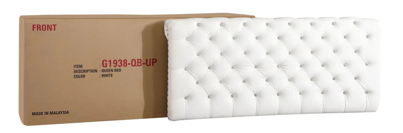 Elegant Transitional Upholstered Bed by Unique Piece Furniture