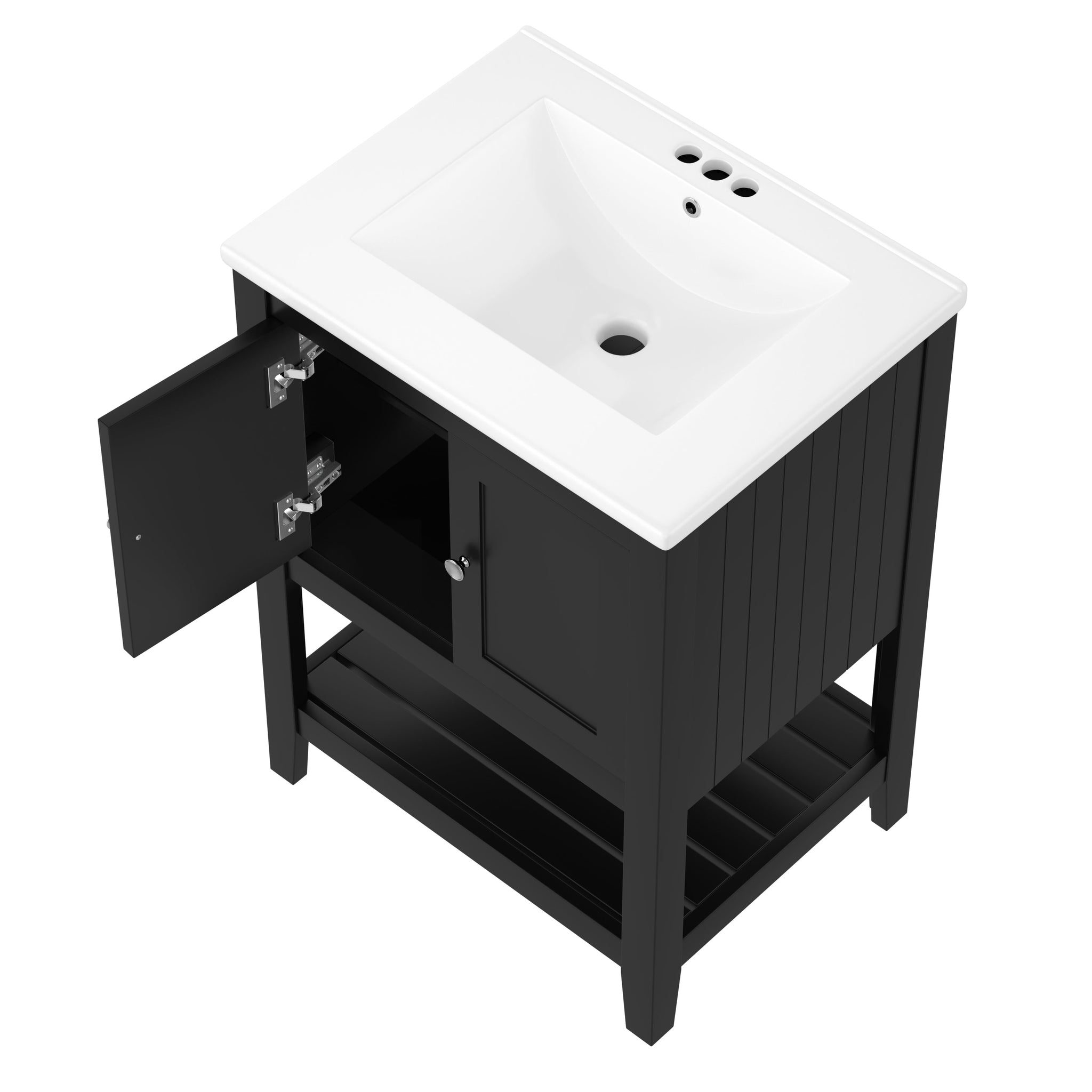 24" Black Bathroom Vanity by HouseOfZazla