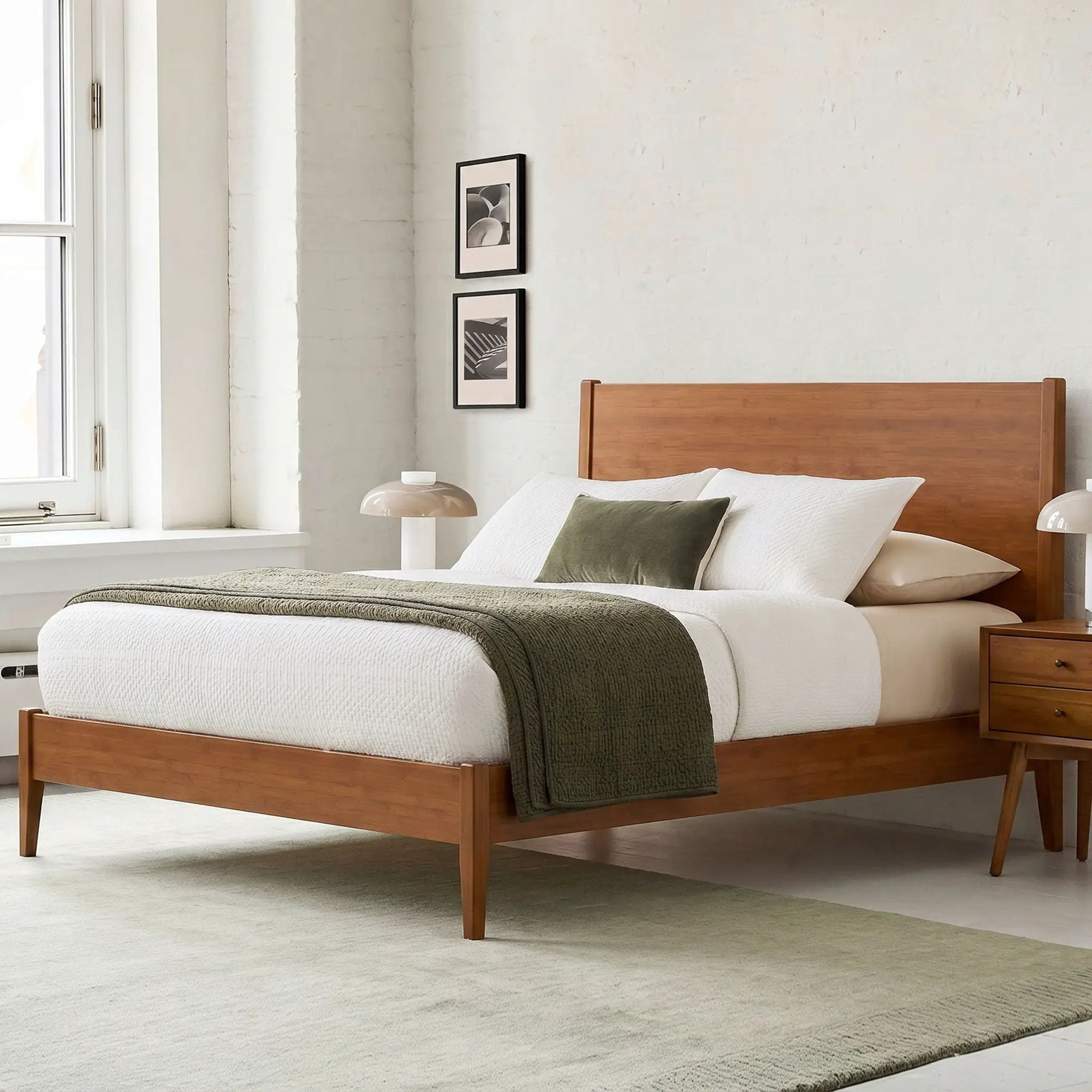 Modern Sled Platform Bed Frame With Slats by HouseOfZazla