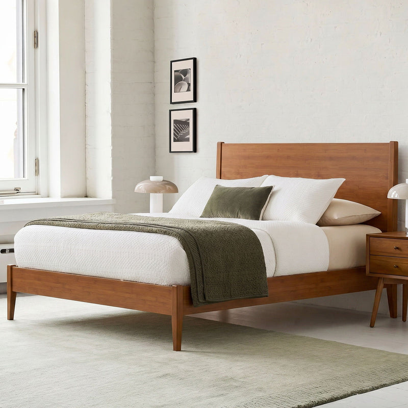 Modern Sled Platform Bed Frame With Slats by HouseOfZazla
