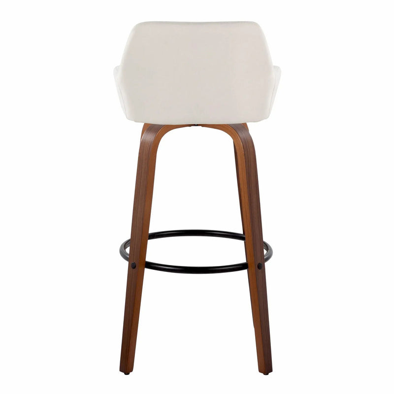 Daniella - Contemporary Fixed Height, Barstool & Swivel And Round Footrest (Set of 2) by Unique Piece Furniture