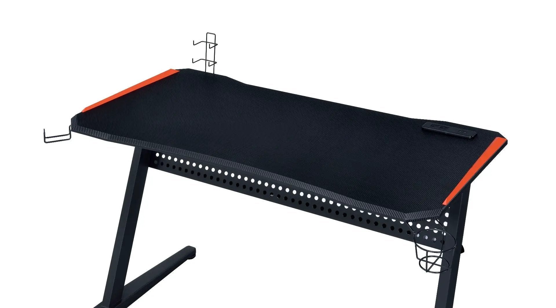 Dragi - Gaming Desk With USB - Black & Red by Unique Piece Furniture
