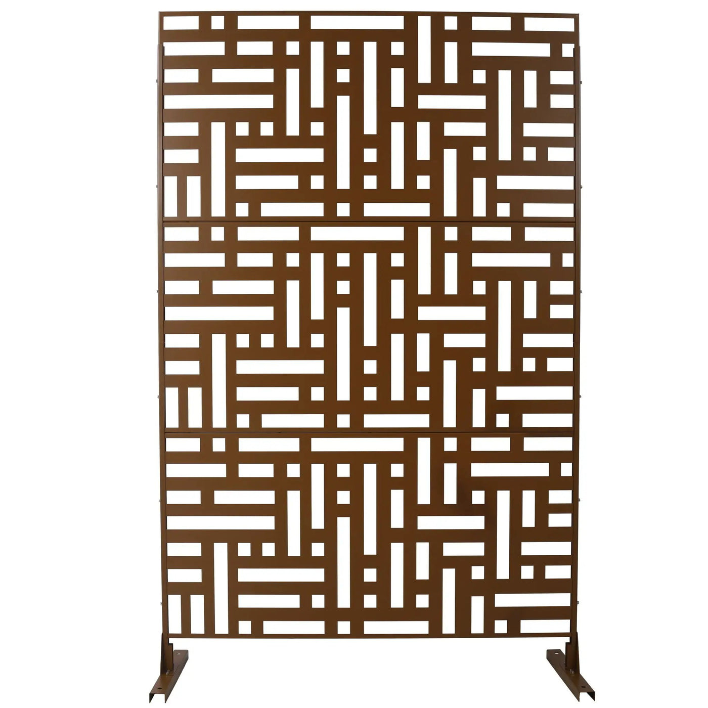 Decorative Freestanding Metal Privacy Screen For Indoor & Outdoor Use by Unique Piece Furniture
