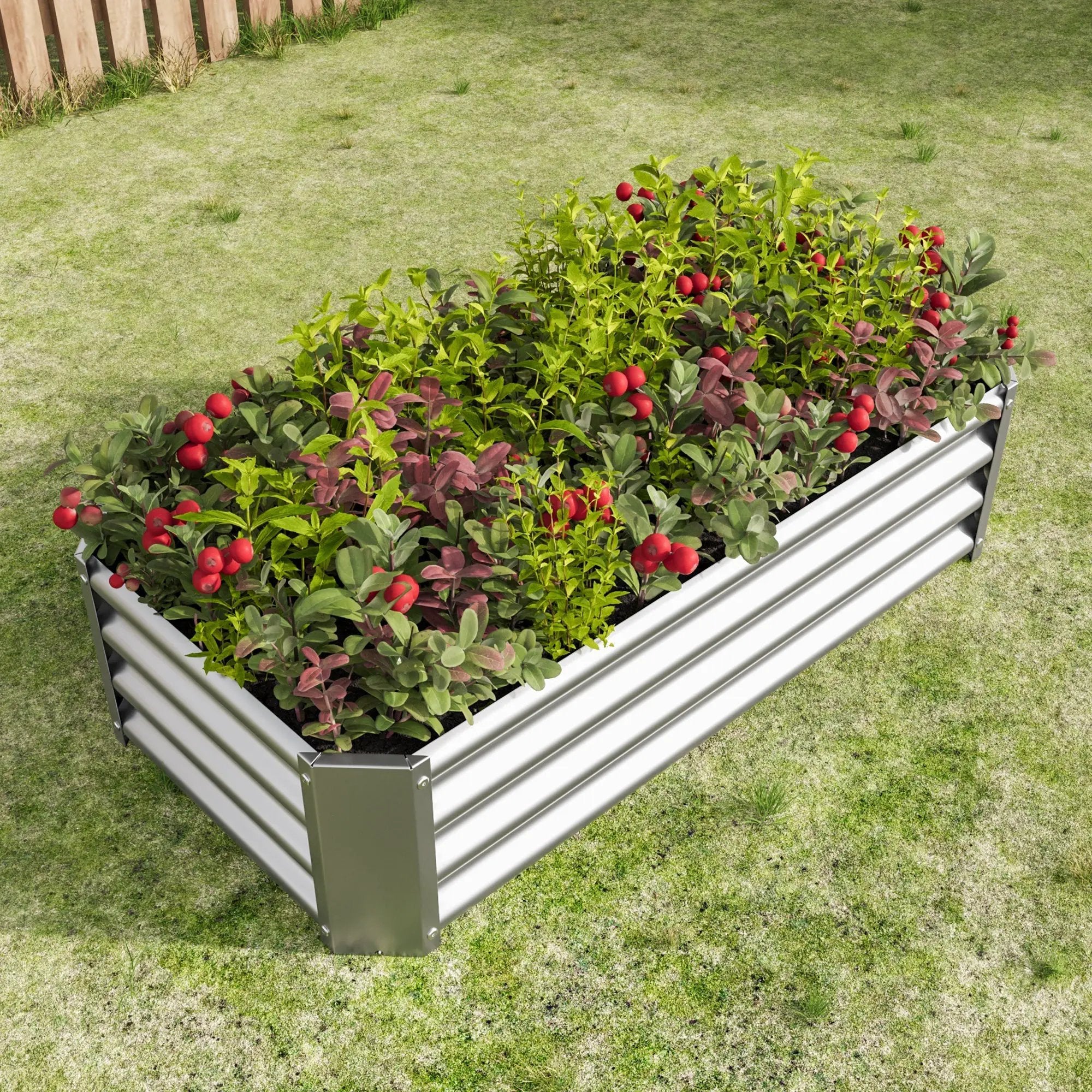 Metal Raised Garden Bed 4x2x1 ft by HouseOfZazla