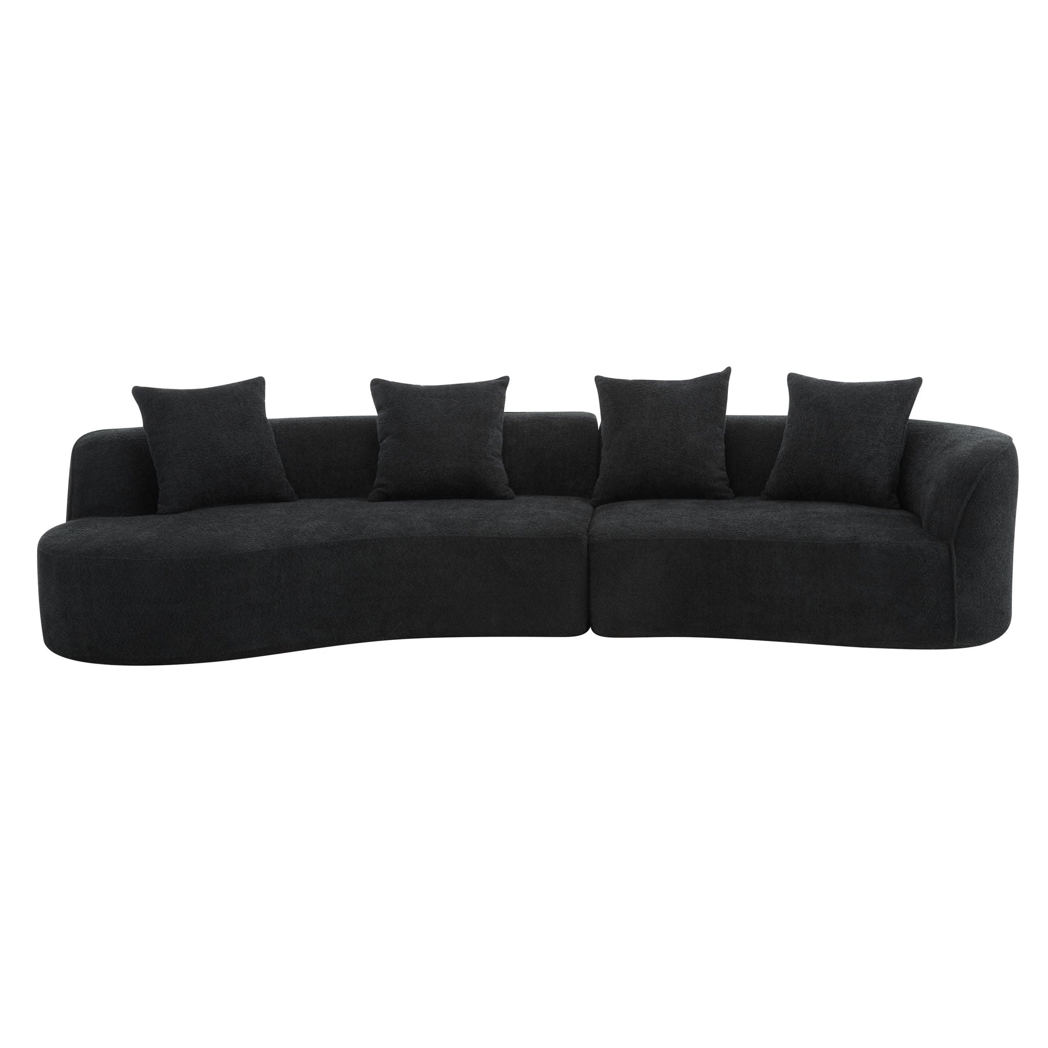 Elegant Curved Sectional Sofa With Full Foam Comfort by HouseOfZazla