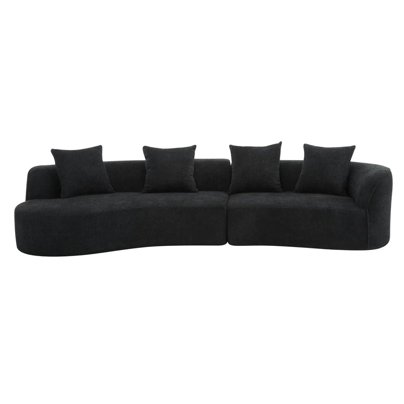 Elegant Curved Sectional Sofa With Full Foam Comfort by HouseOfZazla