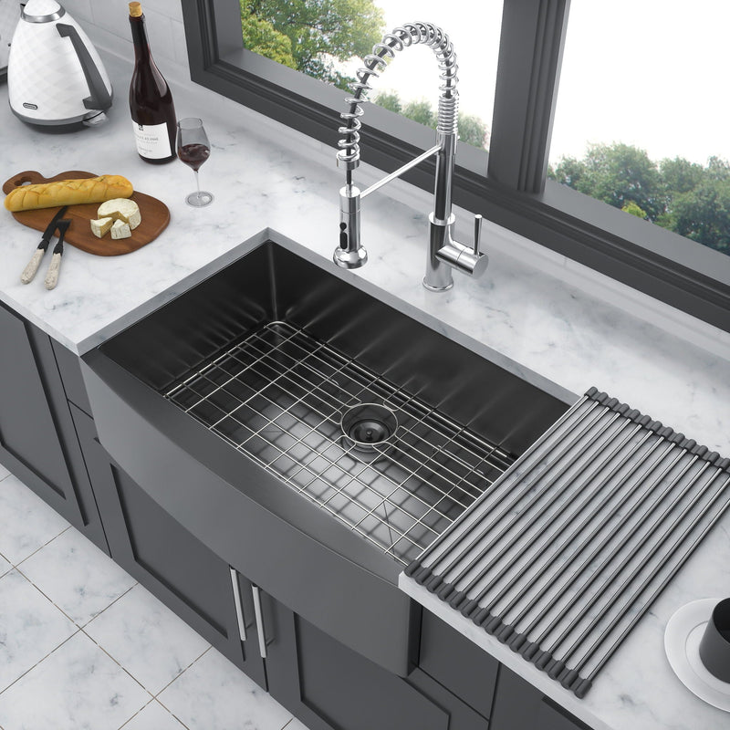 Farmhouse Kitchen Sink, Stainless Steel, Apron Front by HouseOfZazla