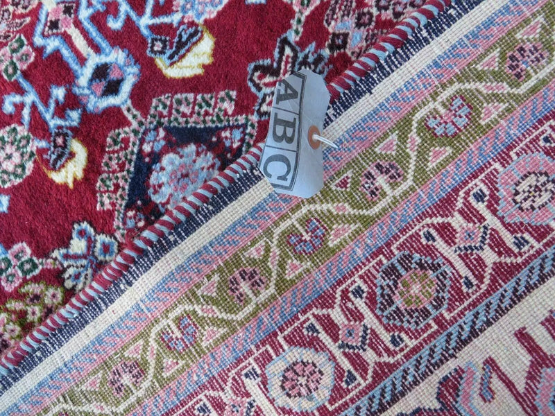 Oversized Persian Shiraz Tribal Rug 13x19, Palace Sized Oriental Carpet, Handmade Hand-Knotted X Large Rug, Red Blue Cream, Allover Herati Pattern by Jewel Rugs