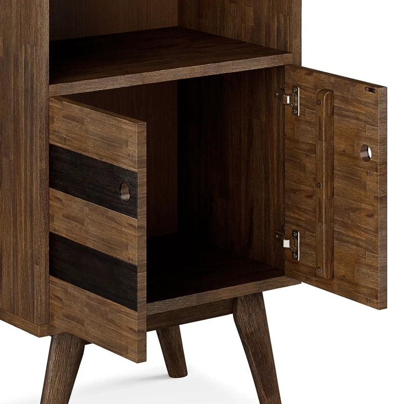 Clarkson - Bookcase With Storage - Rustic Natural Aged Brown by Unique Piece Furniture